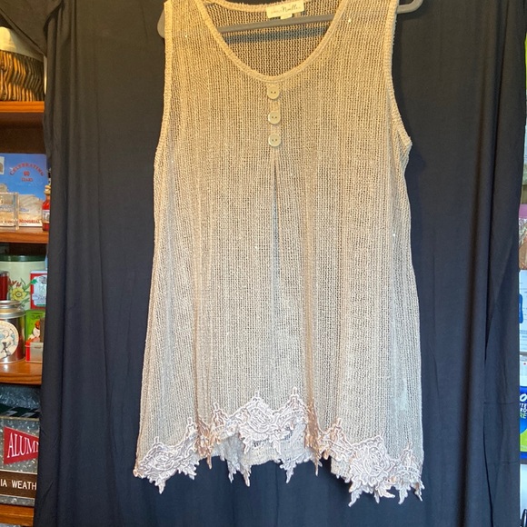 Simply Noelle Swim 618 Xxl Gold Mesh Topswimsuit Cover Up Poshmark